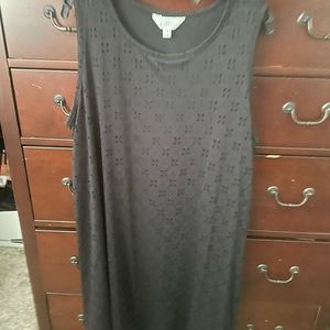 Eyelet Stretch Knit Dress